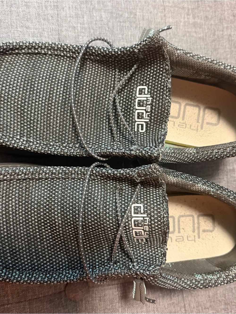 Hey Dude Men's Gray Knit Wally Loafers